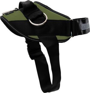 Essential Dog Harness, No-Pull Pet Vest w/3 Leash Clips Mustang Olive Green Med